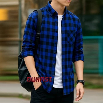 Kemeja Pria Lengan Panjang Flanel Import Unisex Motif Kotak DUHASTSHOP
