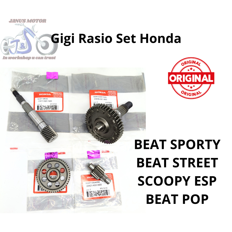 Jual Gigi rasio set Original honda Beat Sporty eco Street Scoopy Donat ...