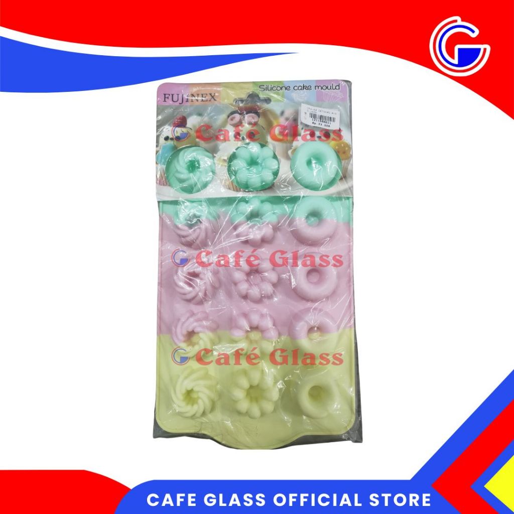 Cetakan Silicon Coklat Kue Fujinex / Cetakan Bentuk Bunga / Cake Mold