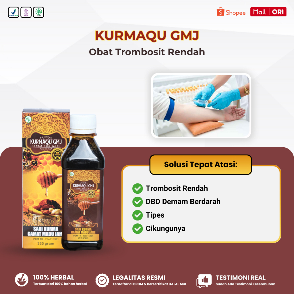 Jual Kurmaqu GMJ - Obat Trombosit Rendah, Penambah Trombosit, Demam ...
