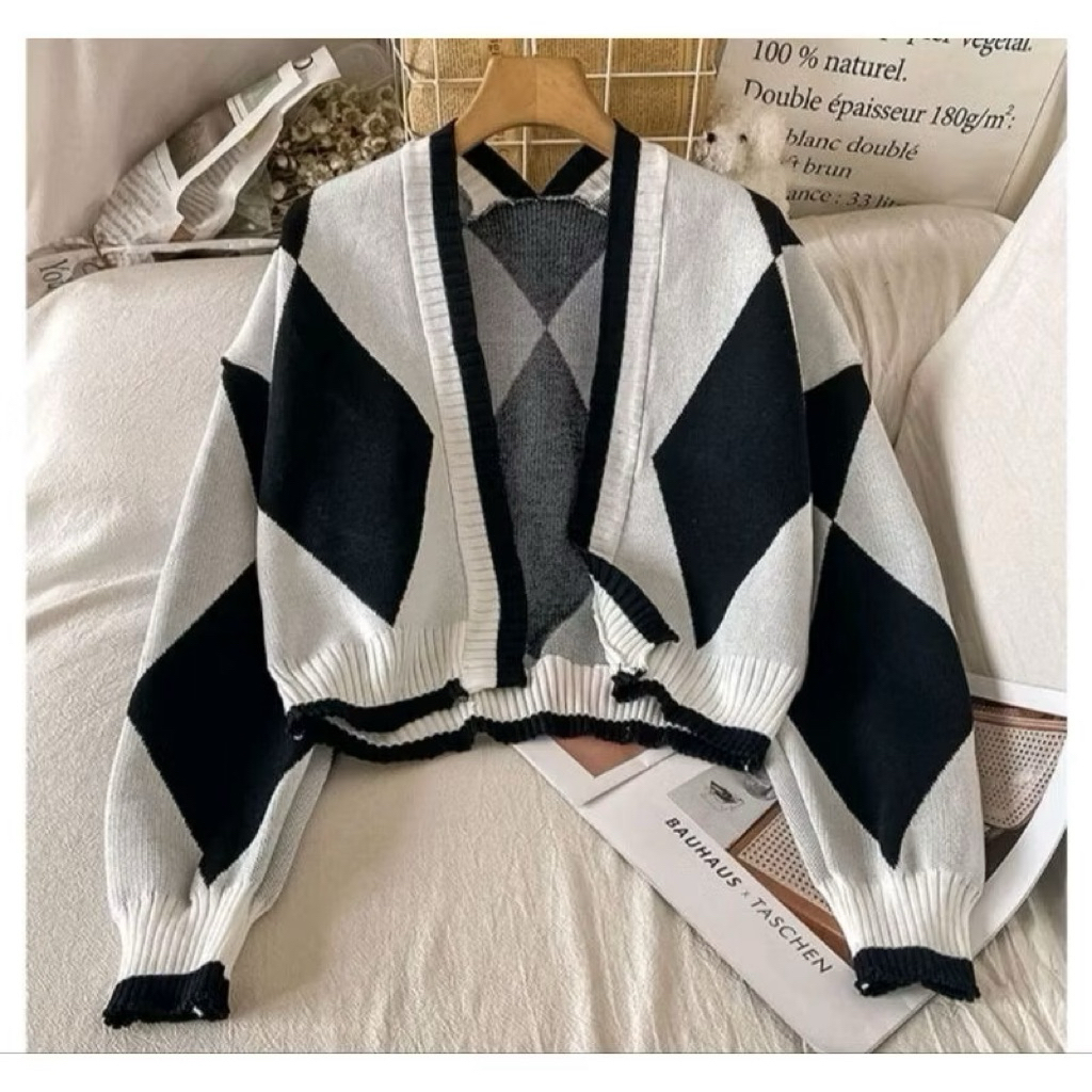 Jual Cardigan Rajut Wanita Korean Style Devita - Outer Rajut Lengan ...