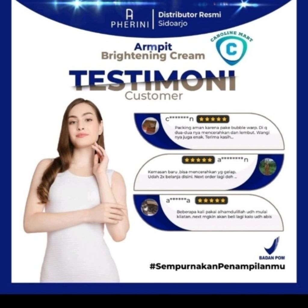 Jual Pherini Armpit Brightening Cream Pemutih Ketiak dan Selangkangan ...