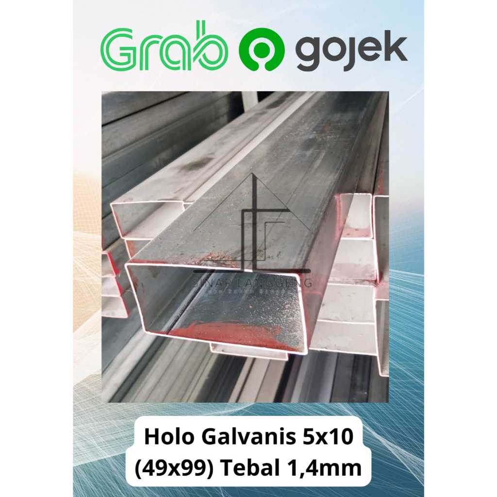 Jual Holo Galvanis 5x10 (49x99) x 6 meter Kotak Besi Galvanis Anti ...