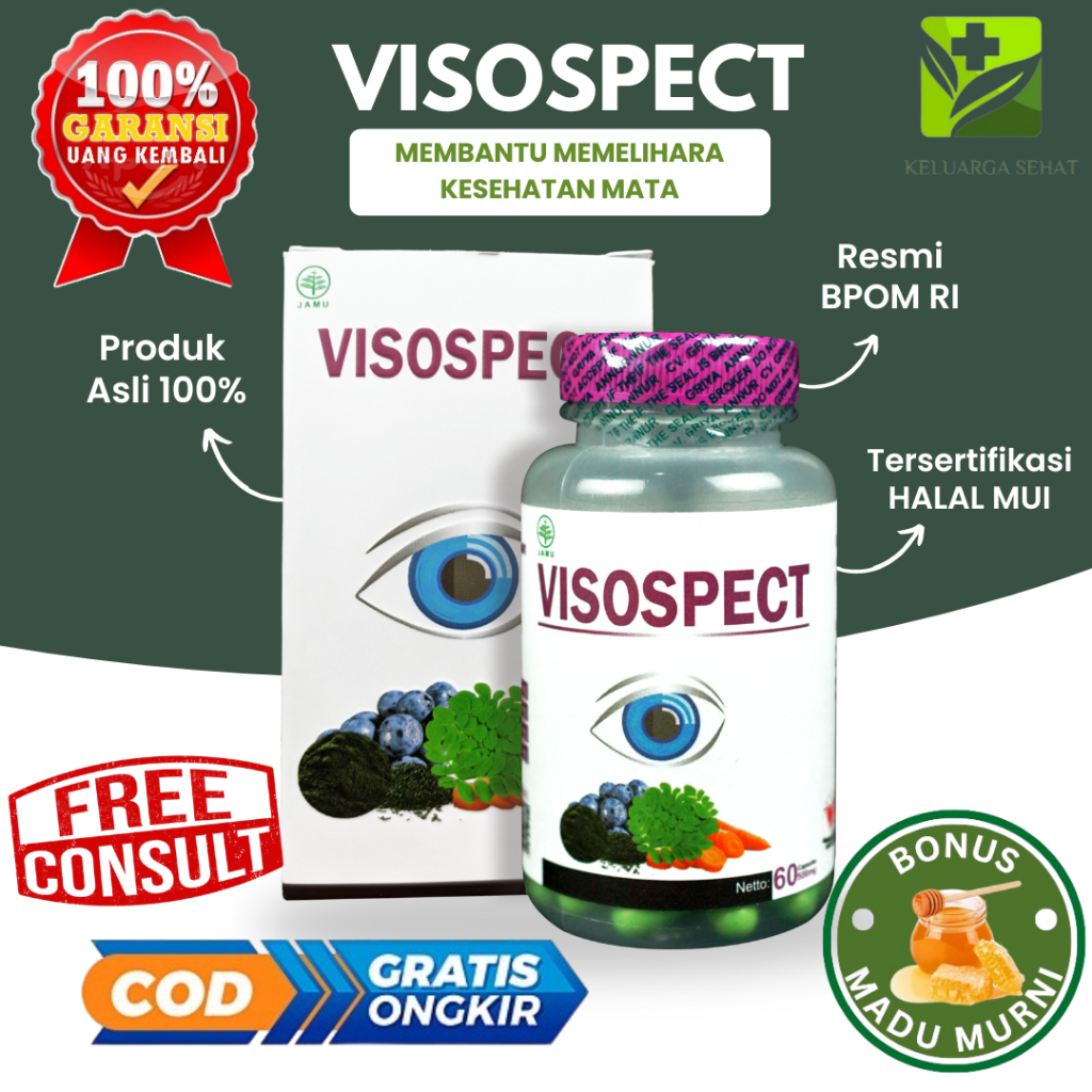 Jual VISOSPECT OBAT MATA HERBAL | KAPSUL | 100% ORIGINAL | BPOM | BISA ...