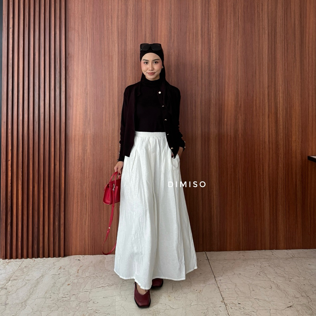 Jual Rosie Skirt - Rok linen - Rok basic - Rok korean style - Rok ...