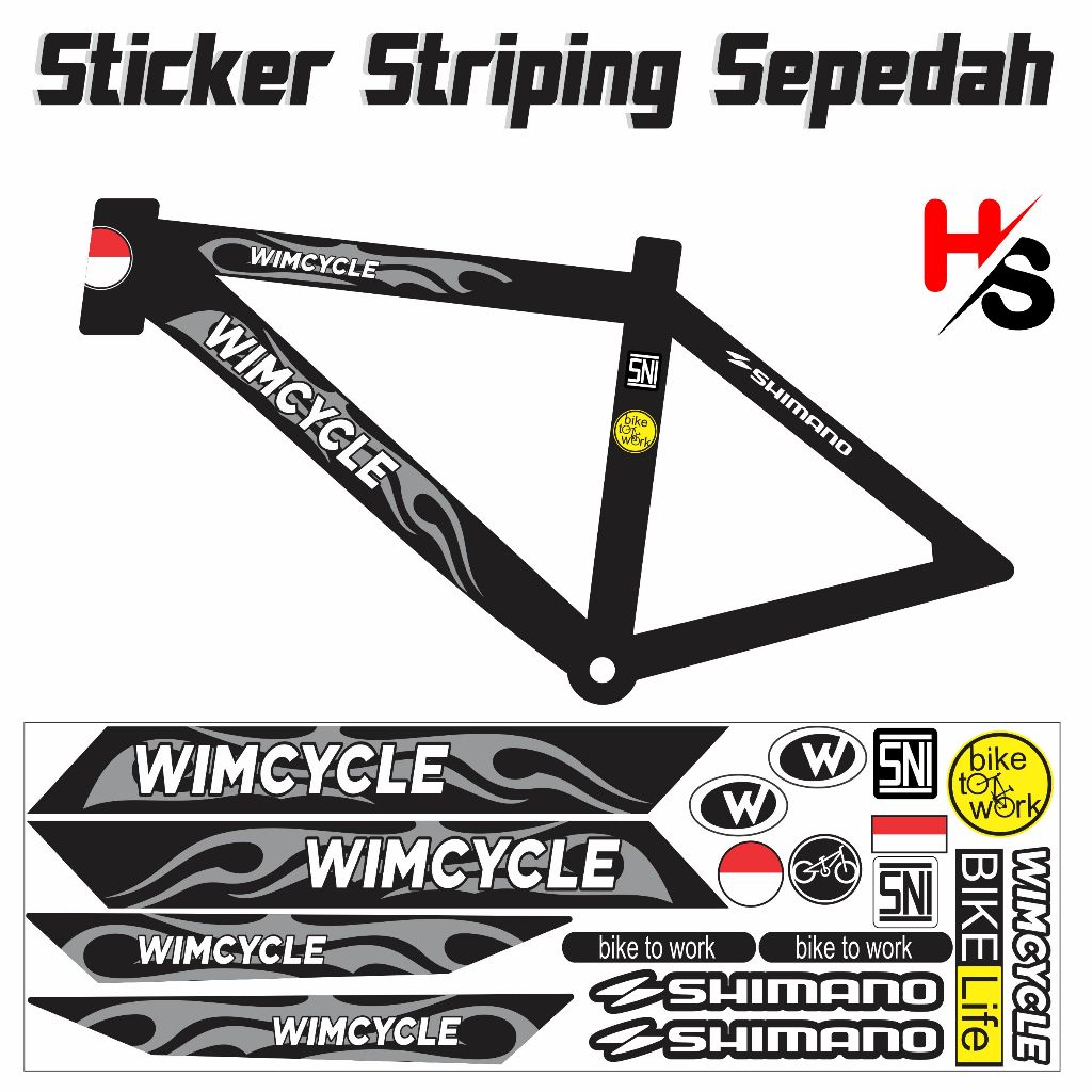 Jual STICKER STRIPING SEPEDAH MOTIF LIS VARIASI TERBARU NEW H28 ...