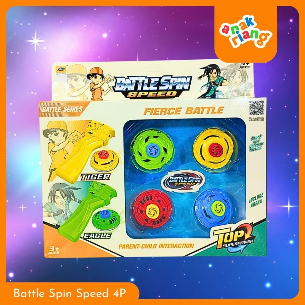 Jual Battle Spin Speed – Mainan Gasing Tempur Anak | Varian 2P & 4P ...
