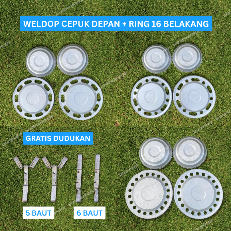 Jual Weldop Couple Cepuk Depan Kombinasi All Model Belakang 1 Set Ring ...