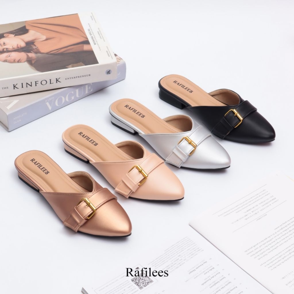 Jual Takara selop wanita simple elegan heels 3cm | Shopee Indonesia