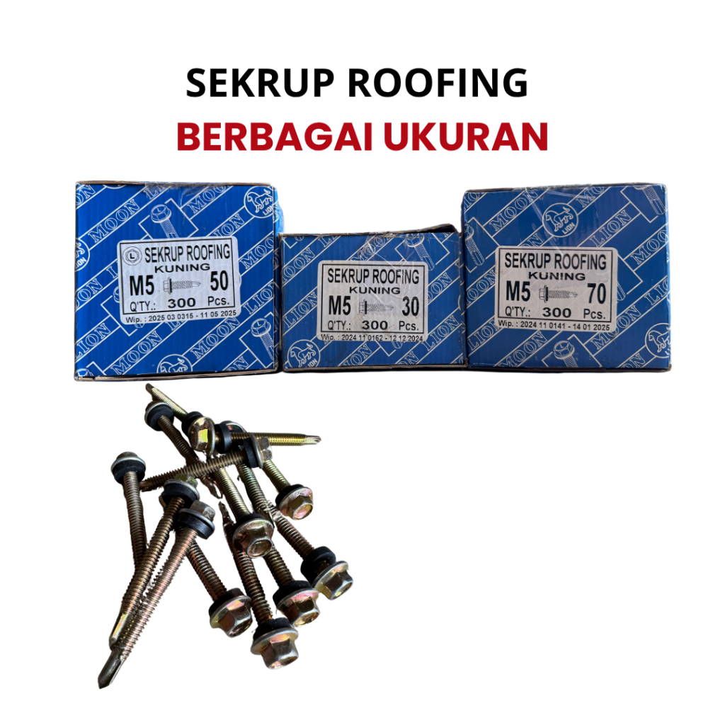 Jual Sekrup Roofing Kuning M5 | MS-30 / MS-50 / MS-70 | Sekrup Atap ...