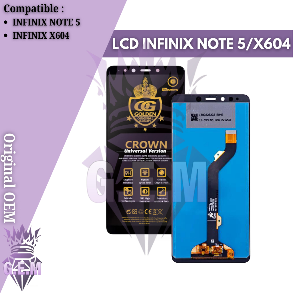 Jual LCD INFINIX NOTE 5 / X604 TOUCHSCREEN FULLSET COMPLETE ORIGINAL ...