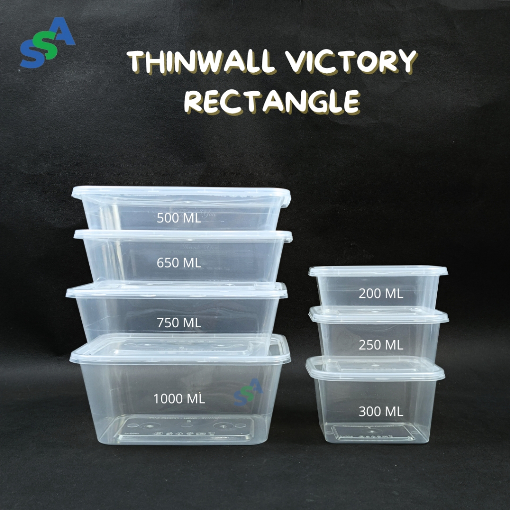 Jual THINWALL VICTORY RECTANGLE 750 ML ISI 25 / THINWALL PERSEGI ...