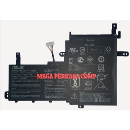 Batterie Remplacement ASUS B31N1842 Pour Vivobook 15 K513, X513, S5500FL, V5050EA - 11.55V 3600mAh