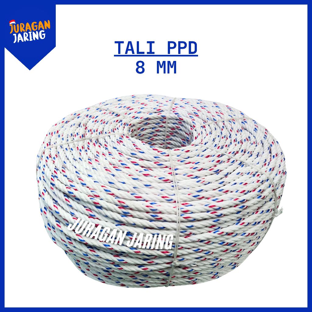 Jual TALI TAMBANG PPD 8 MM PER ROLL UNTUK IKAT BARANG, IKAT MOBIL TRUK ...