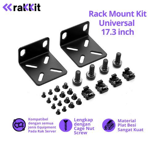 Jual RAKKIT UV-001 Rackmount Kit Rak Server / Kuping Bracket Universal ...