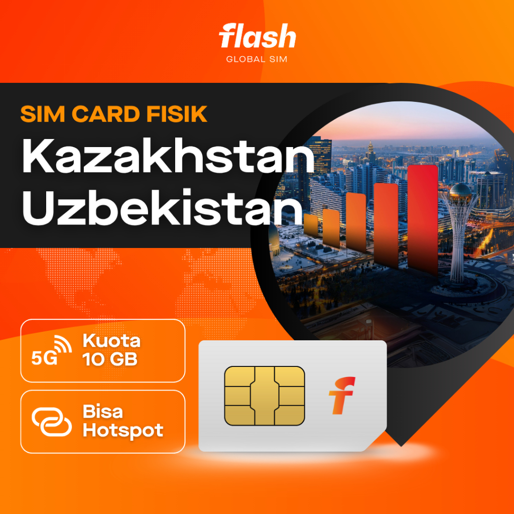 Jual Flash Global SIM Card Kazakhstan, Kyrgyzstan & Uzbekistan Big ...