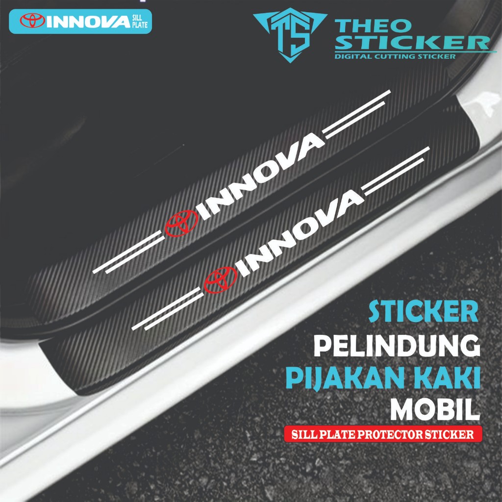 Jual TERBARU Sticker Carbon 3D Door Sill Plate Mobil TOYOTA INNOVA ...