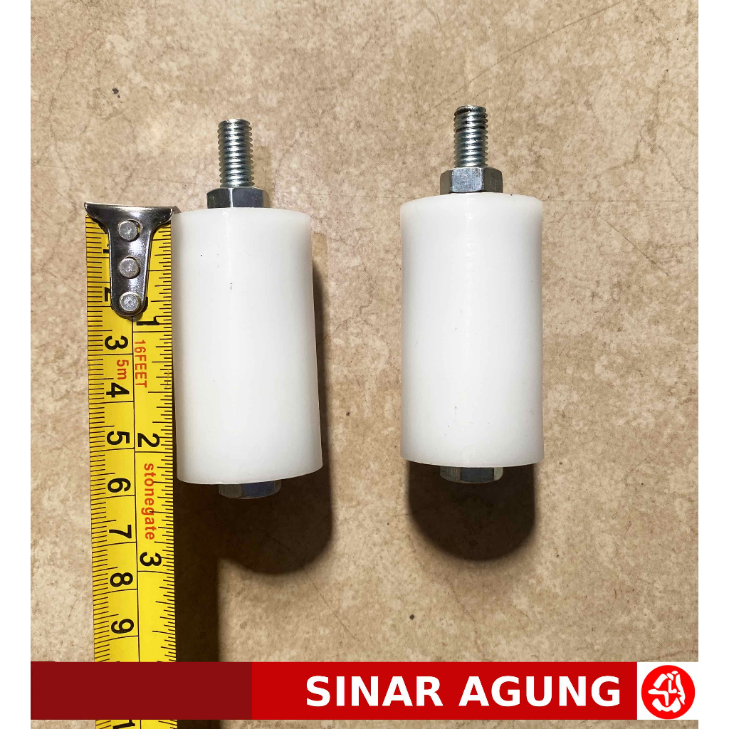 Jual Roda Nilon Nylon Rel Putih Hand Pallet tinggi 6 cm diameter 3,5cm ...