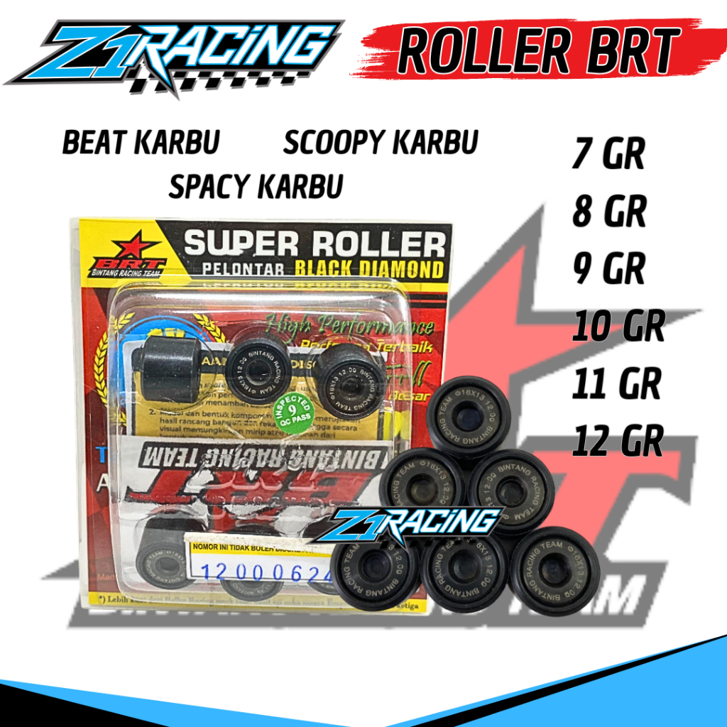 Jual ROLLER BRT RACING BEAT KARBU SCOOPY KARBU SPACY KARBU 7 8 9 10 11 ...