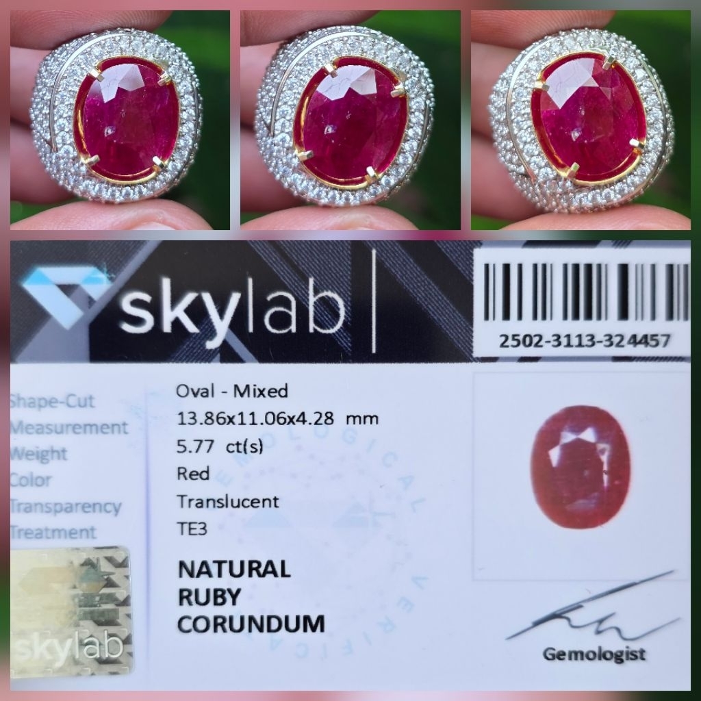 Jual Batu Natural Red Ruby Heat A Memo 5.77 crt | Shopee Indonesia