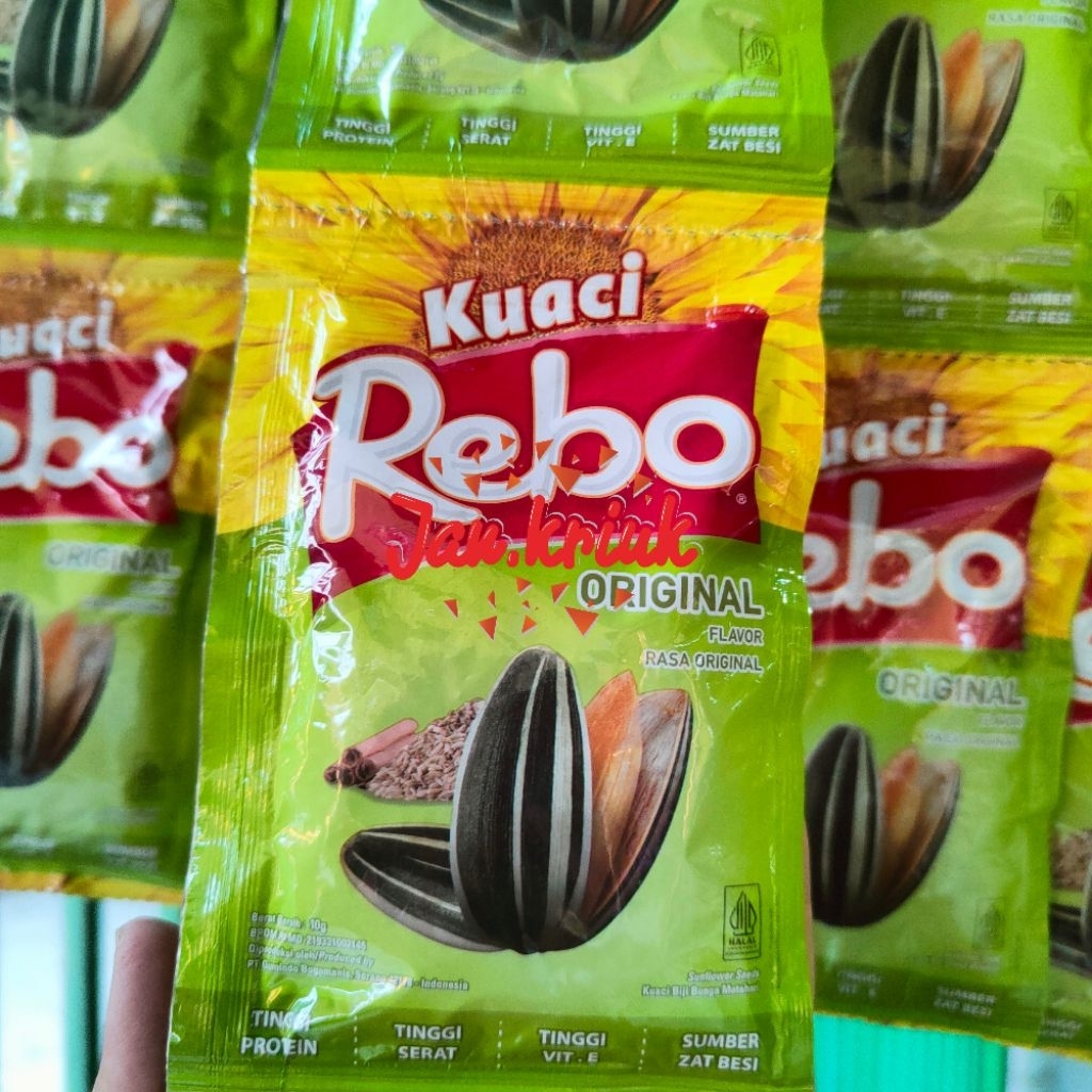 Jual Kuaci Rebo original renteng isi 10 pcs @10 gram | Shopee Indonesia