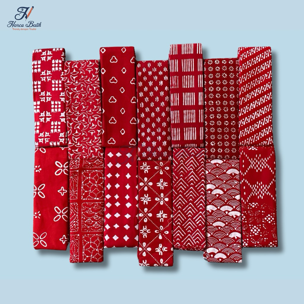 Jual Kain Batik Merah Cabe - Batik 17Agustusan - Batik Cap Original ...