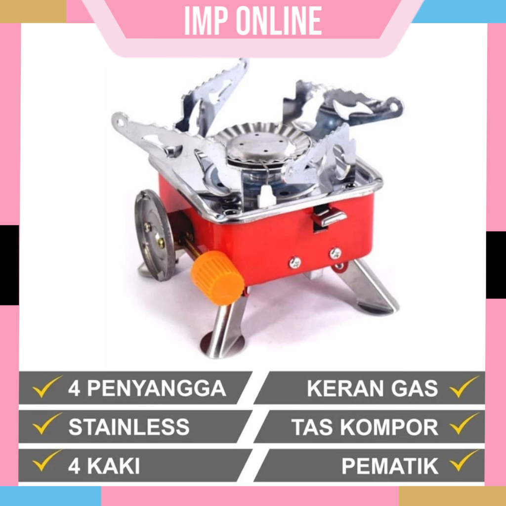 Jual IMP- Kompor Camping Portable Gas Stove Mini Gunung KAKI EMPAT ...
