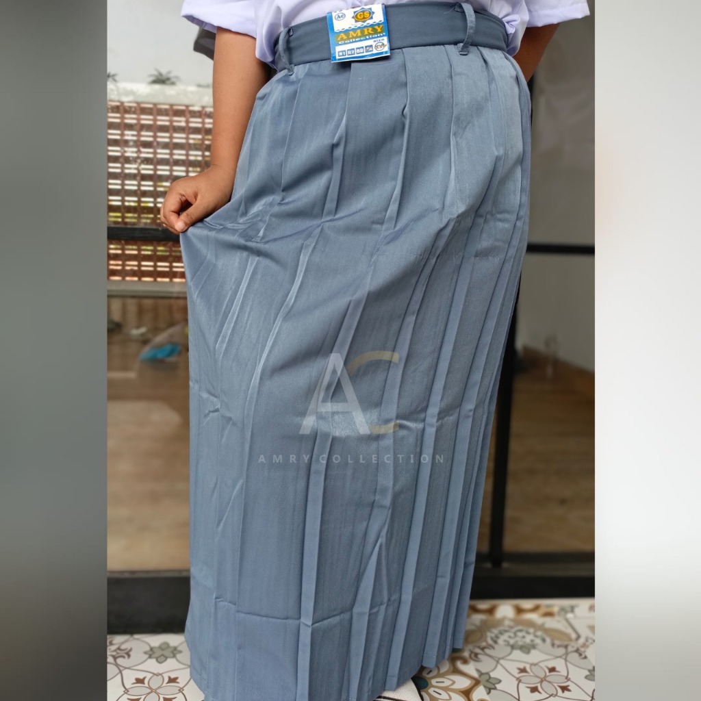 Jual AC - ROK SEKOLAH Rok Rempel Full Panjang SMA Seragam Sekolah ...