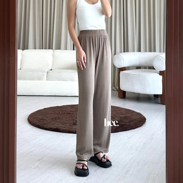 HEE Celana Kulot Knit Berkualitas Knit Pants Premium Long Cullotes Korean Loose Pants Trousers