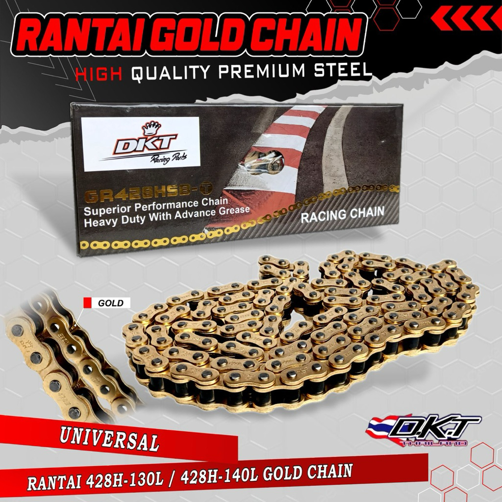 Jual RANTAI RANTE RACING GOLD EMAS 415H 428H 130L 130 HSBT DKT THAILAND ...