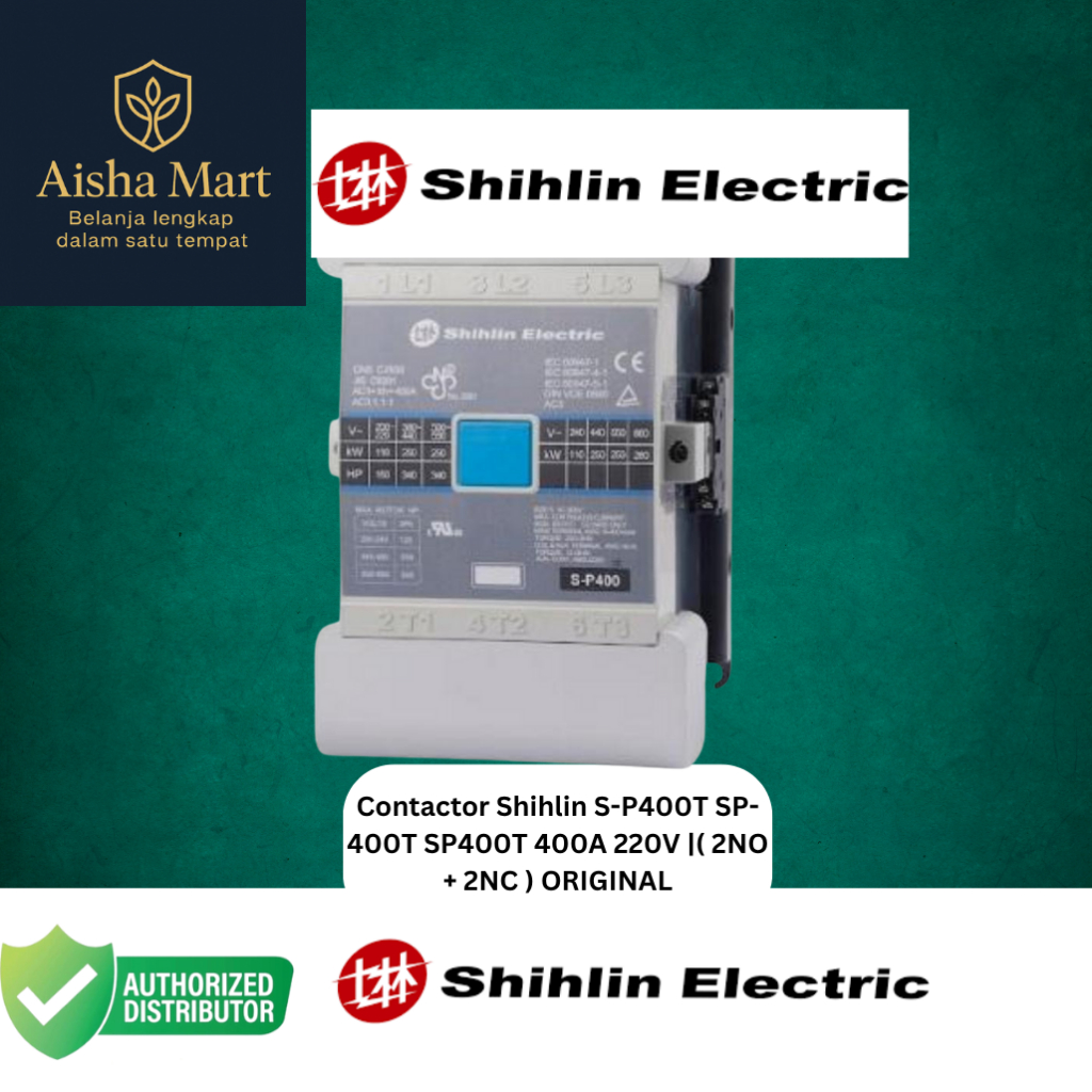 Jual Contactor Shihlin S-P400T SP400T 400A 220V – Kontaktor Magnetik ...
