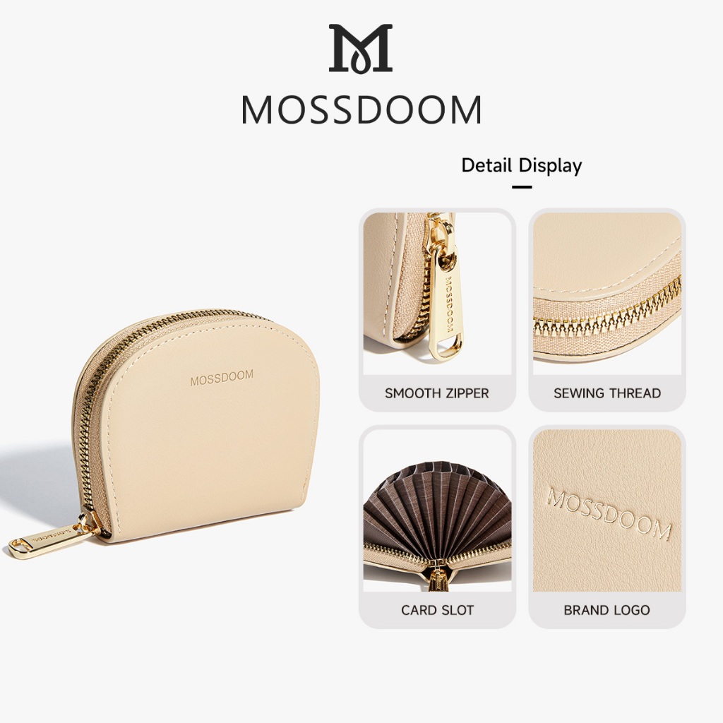 Jual MOSSDOOM Dompet Kartu Elfrea Card Holder Setengah Bulat Wallet Zip ...