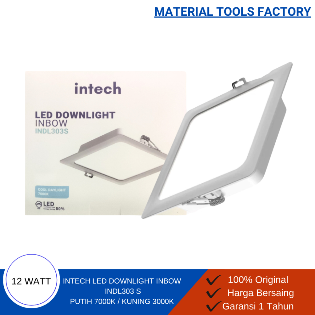 Jual INTECH Lampu Downlight LED INDL303S 9 Watt 12 Watt 18 Watt - Lampu ...