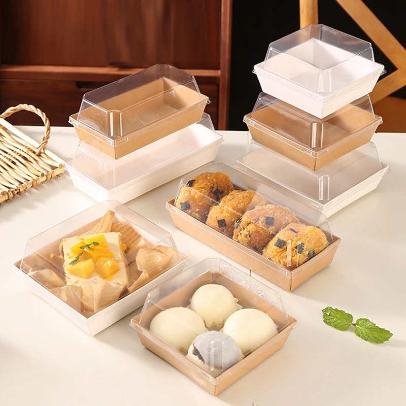 Jual 1 SLOP DESSERT BOX BURGER CAKE SANDWICH isi 50 / PAPER BOX IVORY ...