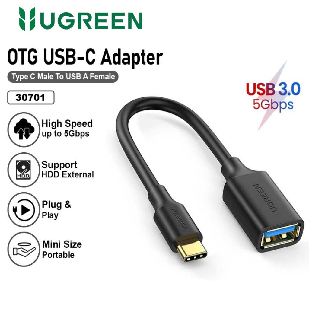 Jual UGREEN OTG Converter Adapter USB TYPE C TO USB 3.0 Kabel OTG ...