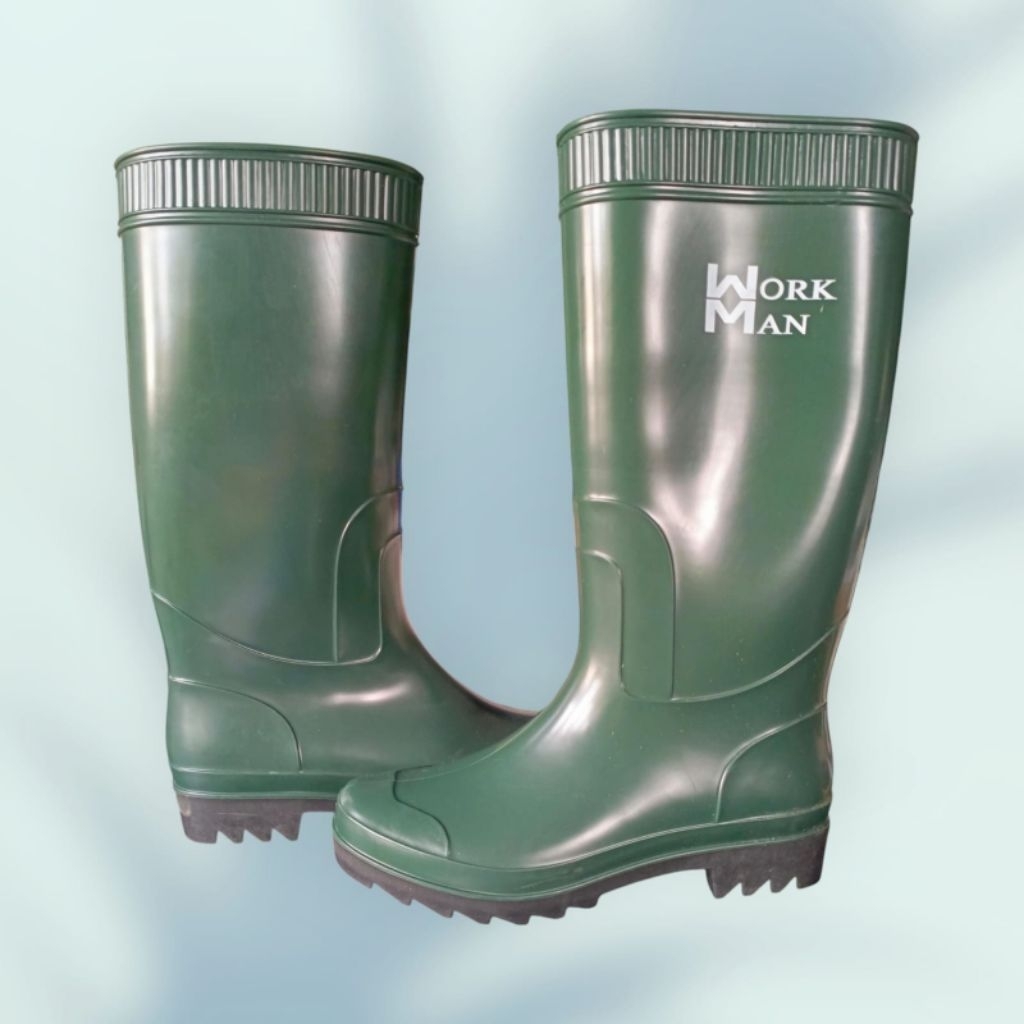 Jual Sepatu Boot PVCK Karet Hijau Tebal WORKMAN | Shopee Indonesia