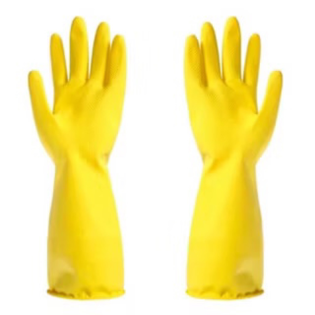 Jual KA (WARNA KUNING) Sarung Tangan Karet Cuci Piring Latex Dotted ...