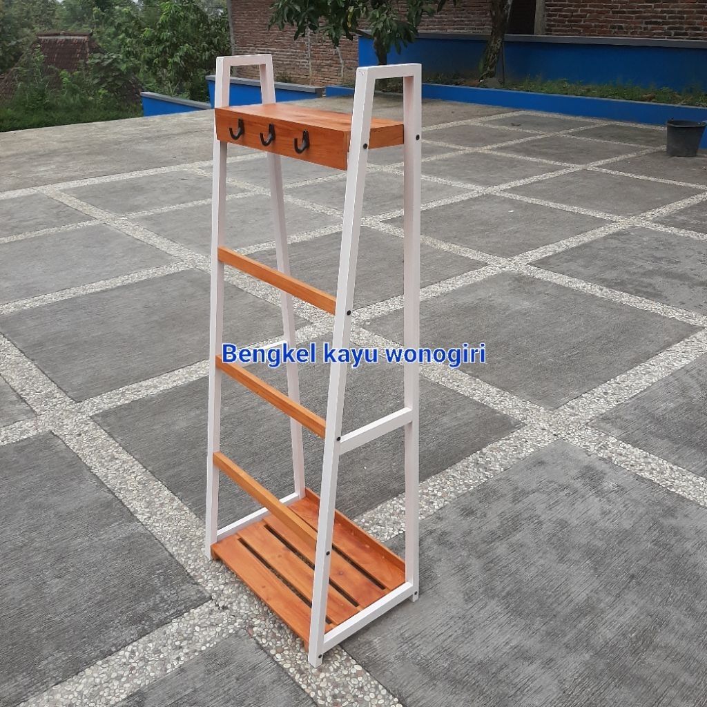 Jual Ladder hanger tangga kayu/ Rak gantungan sajadah Rak mukena ...