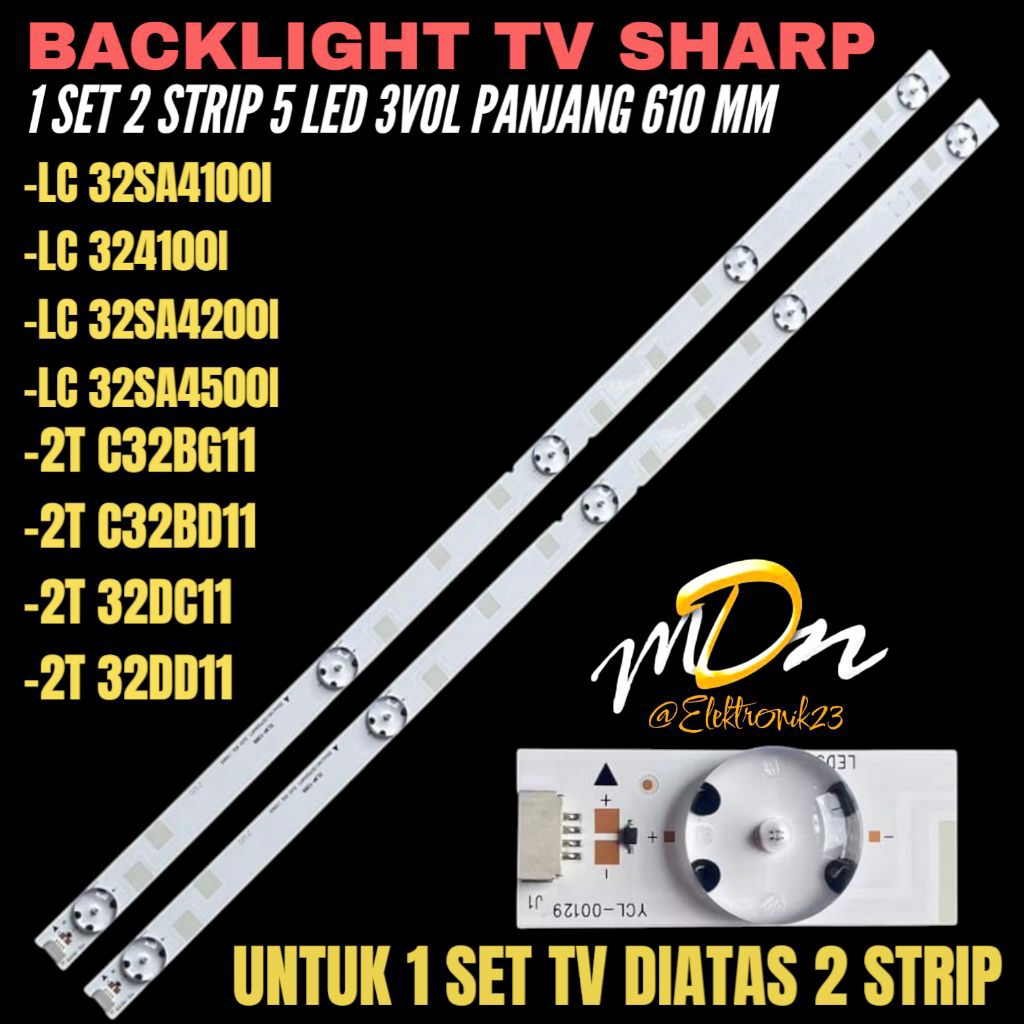 Jual BACKLIGHT TV LED SHARP 32 INCH LC-32SA4100i- LC-32SA4100- LC ...