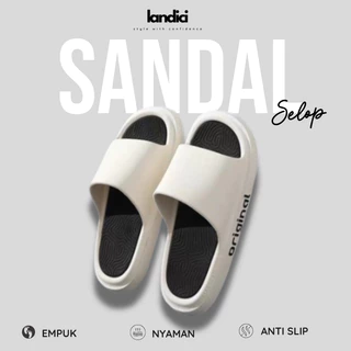 LANDICI Sandal Pria/Sandal Slop Pria/Sandal Outdoor Pria/Sandal Rumah/Sandal Luar/Sandal PVC