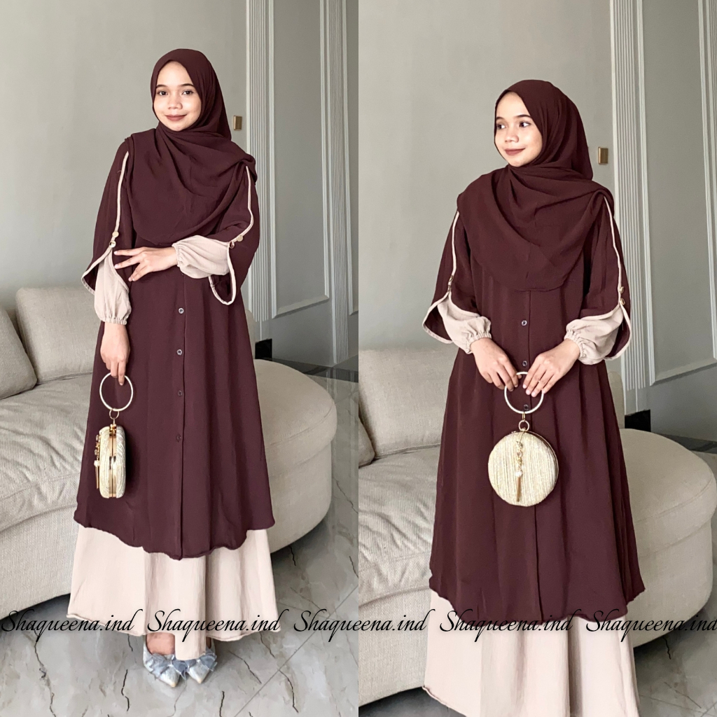 Jual ONESET AZMIYA SETELAN TUNIK ROK SYAR’I MELAYU GAMIS MELAYU SET ...