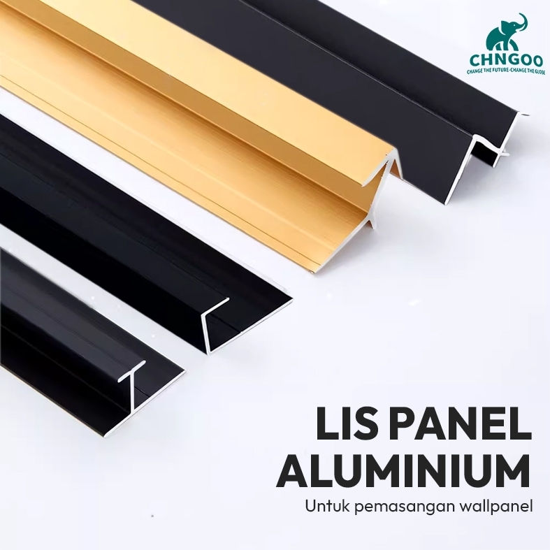 Jual LIS PANEL ALUMINIUM 3MM U T W F Tebal 8MM/5MM HITAM GOLD UNTUK ...
