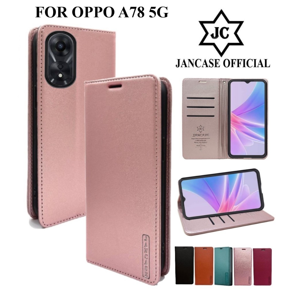 Cover Pelle per Oppo A78 5G, Portafoglio PU Pelle Slot Schede