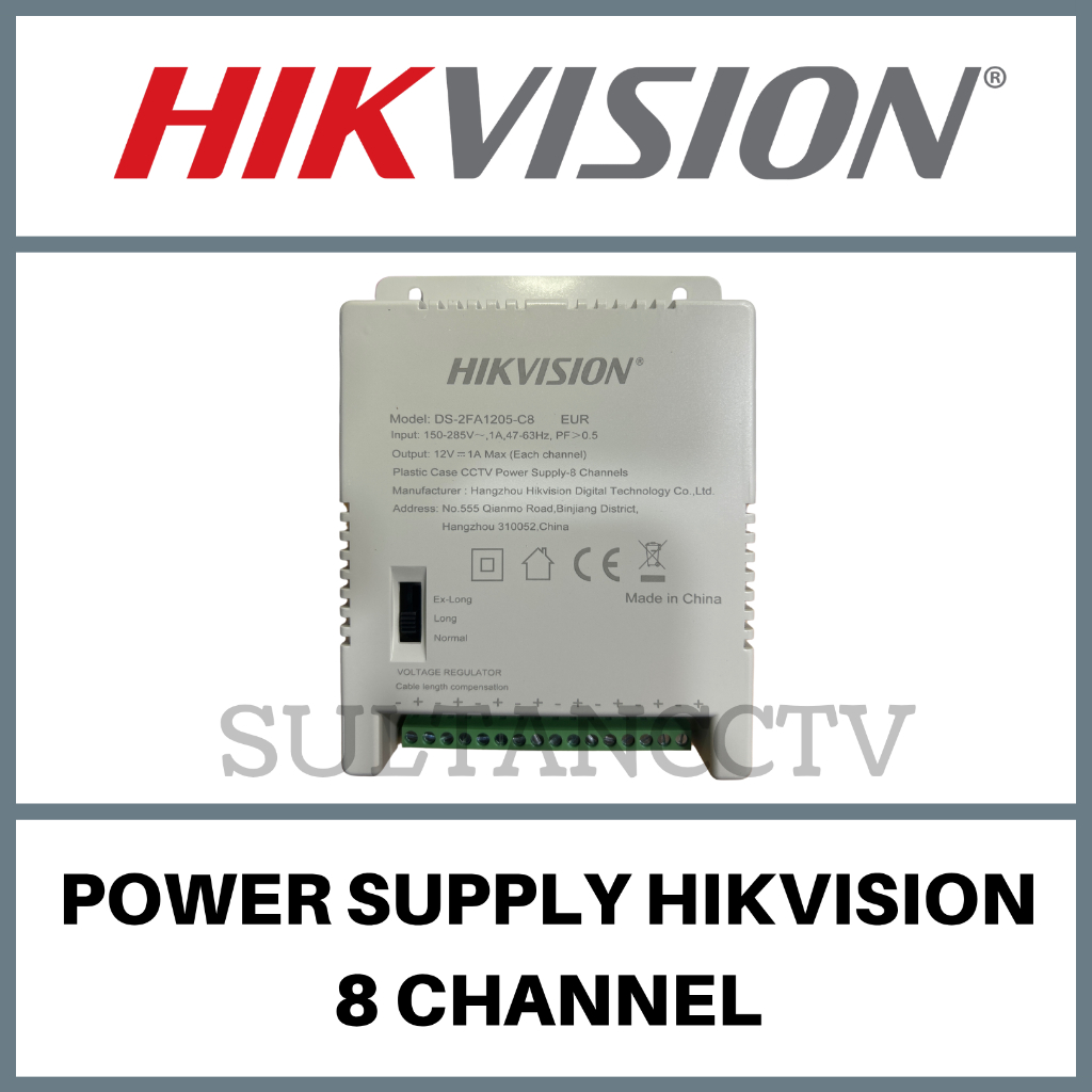 Jual Power Supply 8 Channel Hikvision Buat 8 Camera Cctv Psu 8Ch ...
