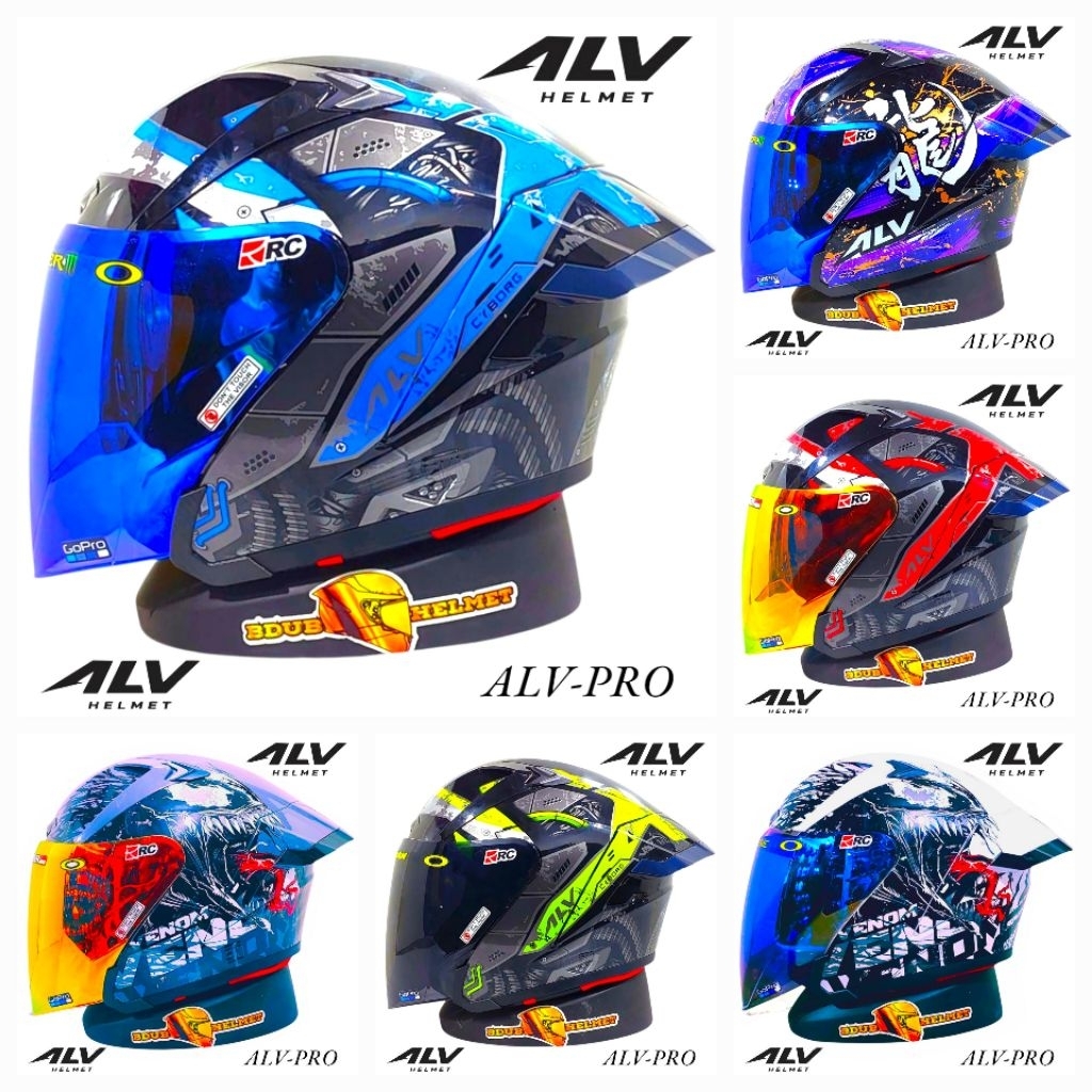 Jual Helm ALV PRO cybrog red paket ganteng | Shopee Indonesia