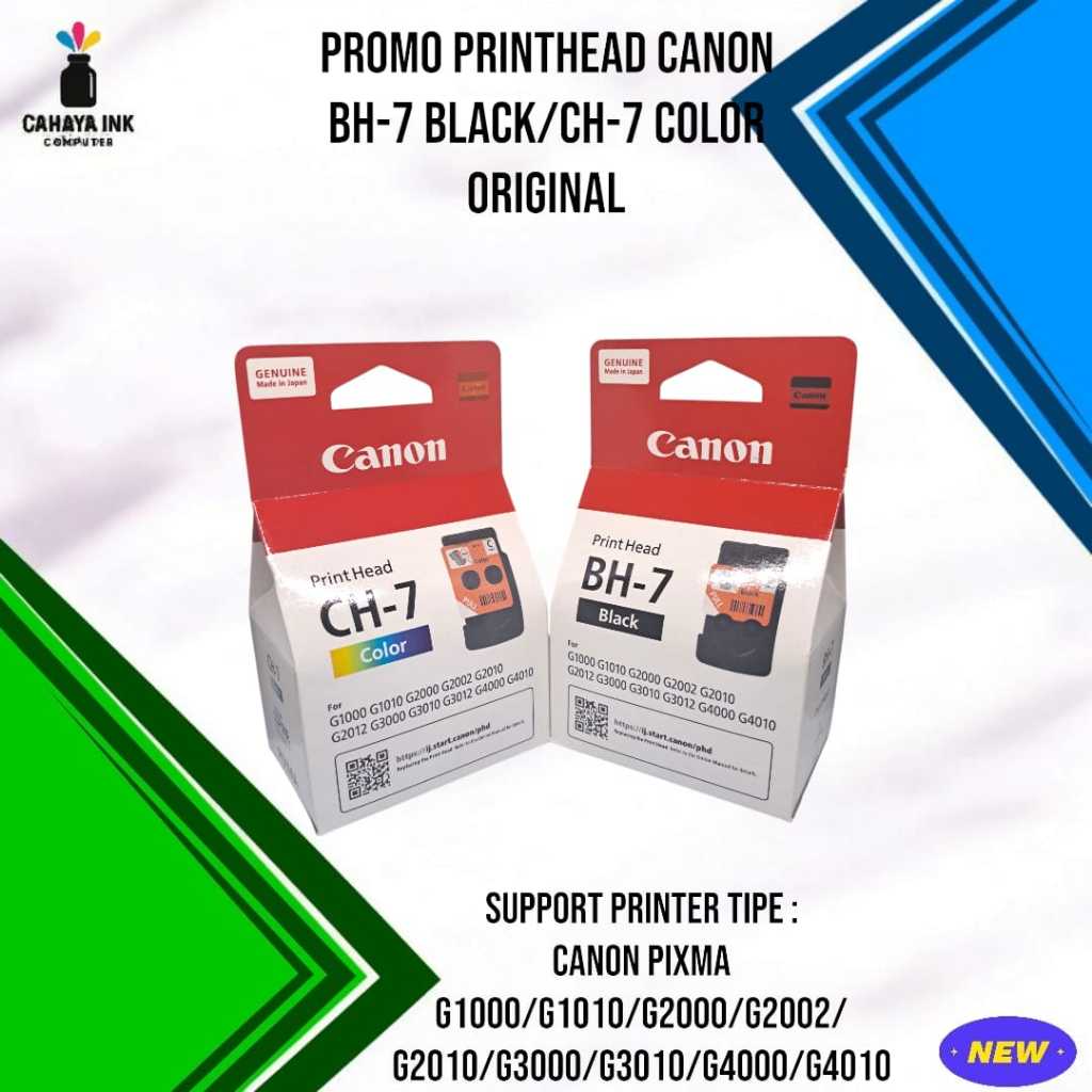 Jual Canon Printhead BH-7 Black + CH-7 Color Original Forprint G1010 ...