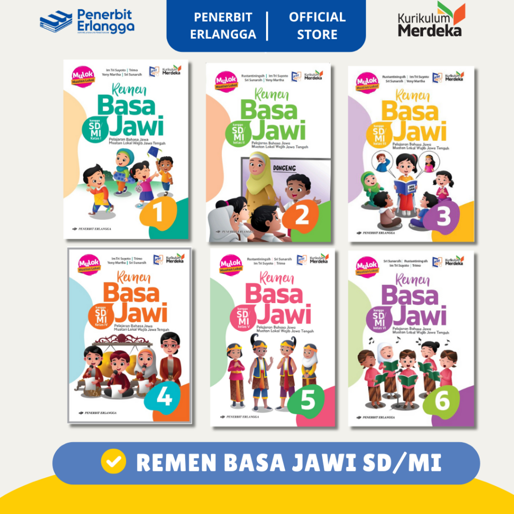 Jual [Erlangga Official] Remen Basa Jawi Sd/Mi Kelas 1 2 3 4 5 6 ...