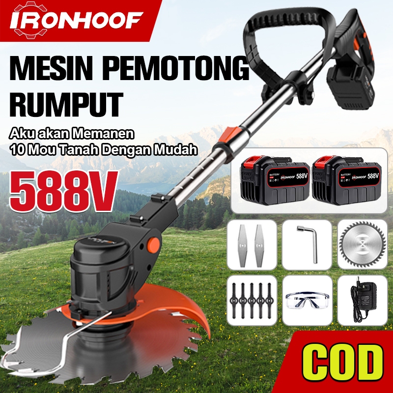 Jual IRONHOOF 588V Mesin Potong Rumput 88V Pemotong Rumput Listrik ...