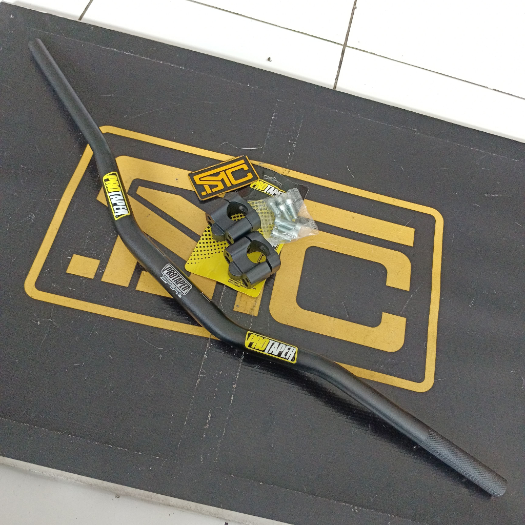 Jual Paket Stang Fatbar Dan Riser Protaper Lowbar 866-37 Hitam | Shopee ...