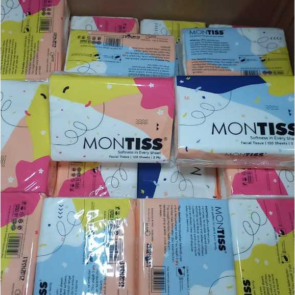 Jual Tisu MONTISS Mini Softpack Facial Tissue 120 sheet 2ply | Shopee ...